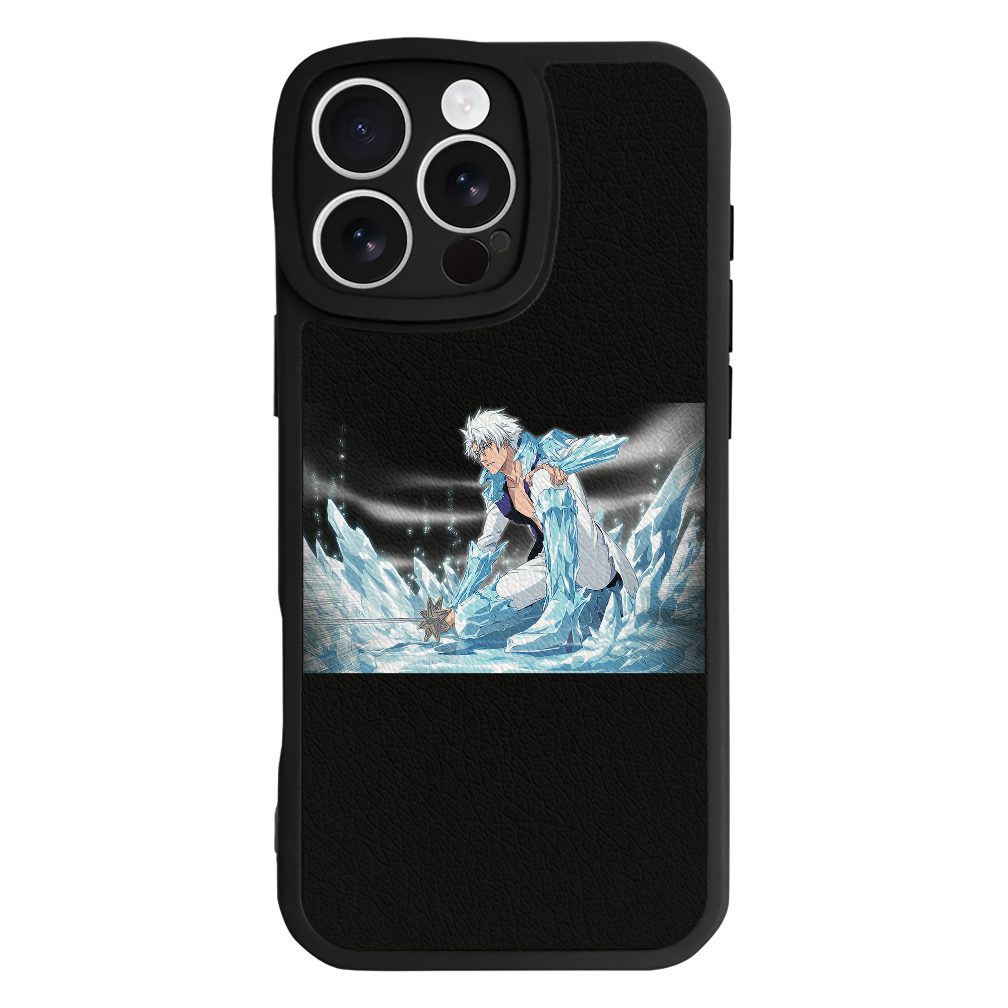 （画像用） ブリーチ 日番谷冬獅郎（ひつがや とうしろう） BLEACH Hitsugaya Toushirou 【iPhone 16シリーズ対応】シリコンスマホケース（レザー調） 材質：シリコン